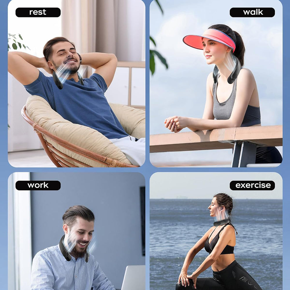 Φορητός Ανεμιστήρας Techsuit S8, Μαύρος
