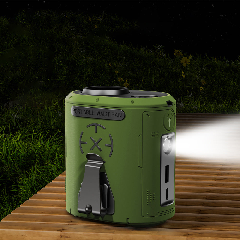 Φορητός Ανεμιστήρας Techsuit Z14 με εξωτερική μπαταρία 5000mAh, Γκρι