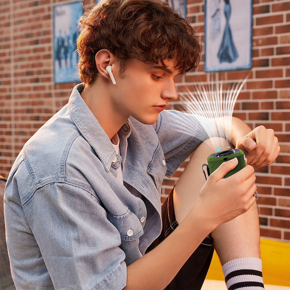 Φορητός Ανεμιστήρας Techsuit Z14 με εξωτερική μπαταρία 5000mAh, Πράσινο