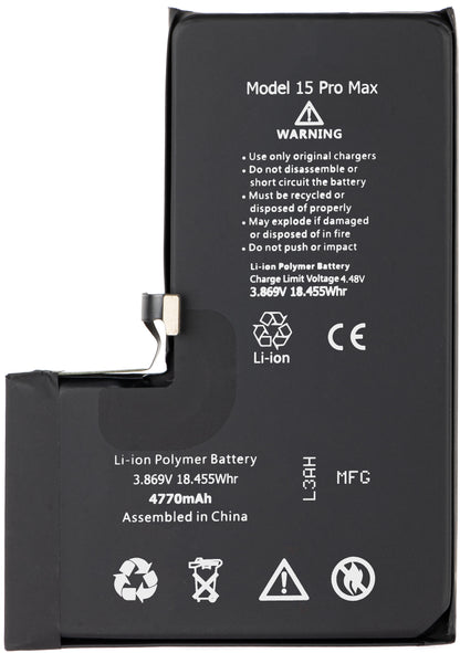 Μπαταρία Apple iPhone 15 Pro Max, Υψηλής Χωρητικότητας