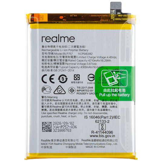 Μπαταρία Realme 6 / 6S / 6 Pro, BLP757, Service Pack 4903663 