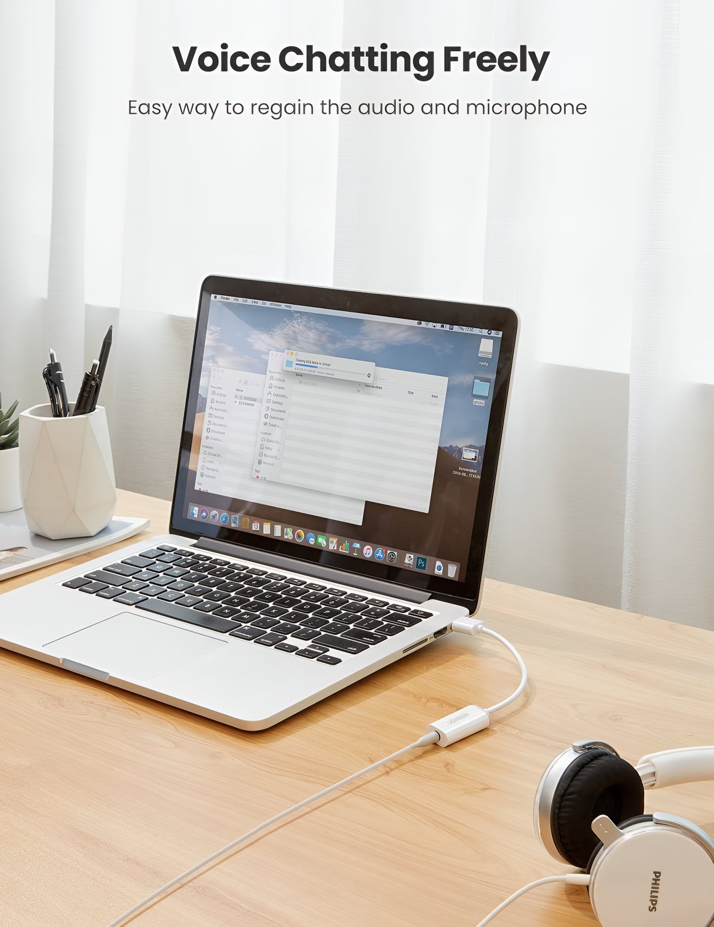 Προσαρμογέας Ήχου UGREEN US206, USB-A - 3.5mm, Λευκό