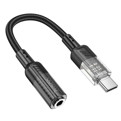 Προσαρμογέας ήχου USB-C - 3,5 mm HOCO LS37, Μαύρο 