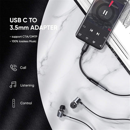 Προσαρμογέας Ήχου USB-C - 3.5mm UGREEN AV142, Μαύρο