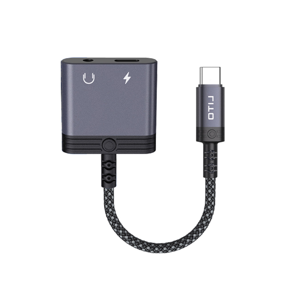 Προσαρμογέας Ήχου USB-C - USB-C / 3.5mm Lito LA04T, Μαύρο