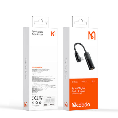 Προσαρμογέας Ήχου USB-C - USB-C / 3.5mm McDodo CA-1880, Μαύρο