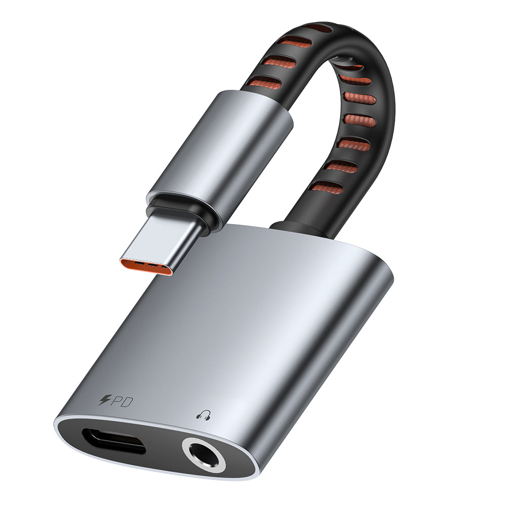 Προσαρμογέας Ήχου USB-C - USB-C / 3.5mm McDodo CA-3120, Γκρι