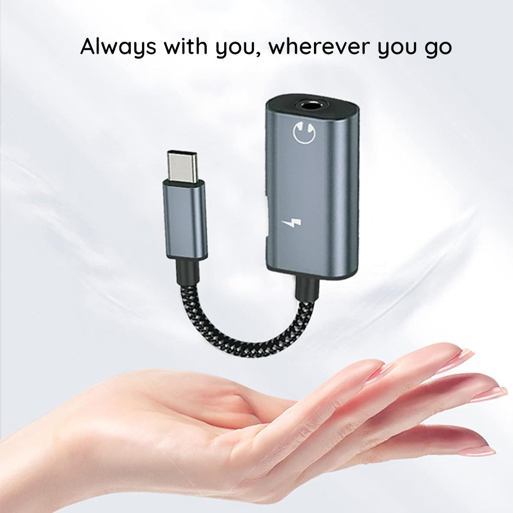 Προσαρμογέας Ήχου USB-C - USB-C / 3.5mm Techsuit AC22 AcustiCore, Γκρι