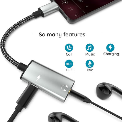 Προσαρμογέας Ήχου USB-C - USB-C / 3.5mm Techsuit AC22 AcustiCore, Γκρι