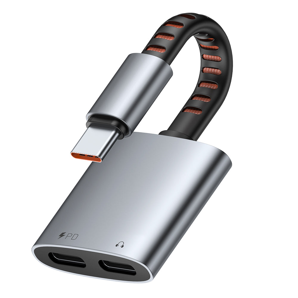Προσαρμογέας Ήχου USB-C - USB-C / USB-C McDodo CA-3370, Γκρι
