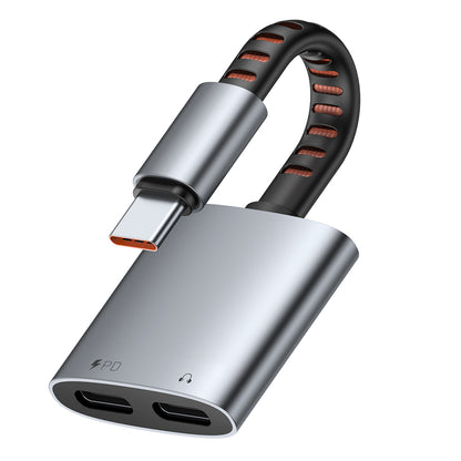 Προσαρμογέας Ήχου USB-C - USB-C / USB-C McDodo CA-3370, Γκρι