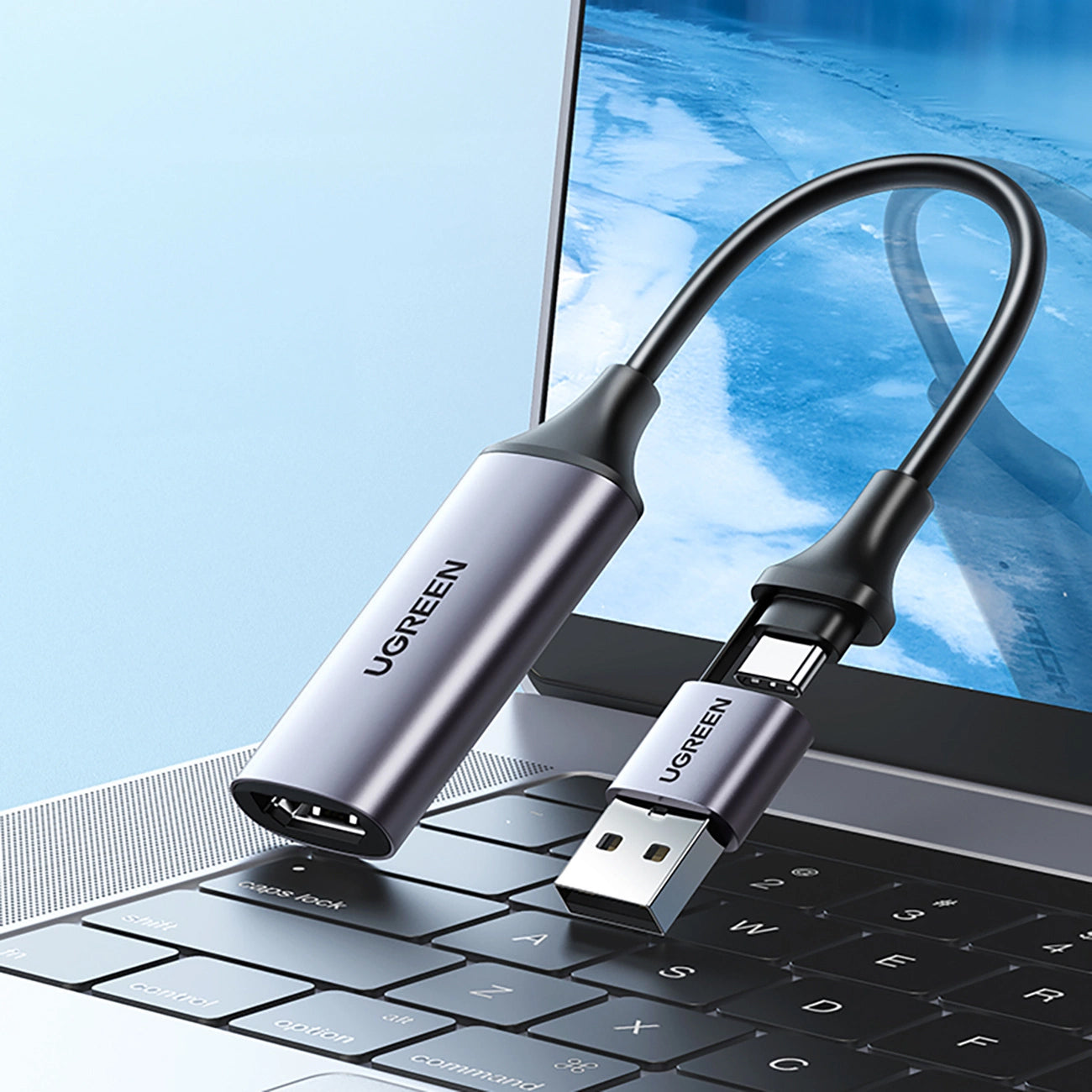 Προσαρμογέας ήχου και βίντεο USB-A / USB-C - HDMI UGREEN CM489, Γκρι 