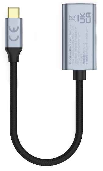 Προσαρμογέας Ήχου και Βίντεο USB-C - HDMI MaXlife MXHC-01, Γκρι