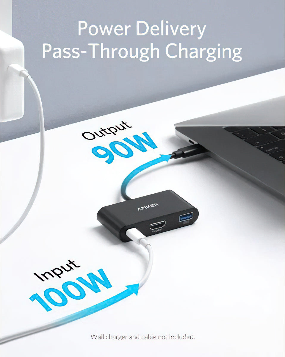 Προσαρμογέας Ήχου και Βίντεο USB-C - USB-C / HDMI / USB-A Anker PowerExpand, Μαύρο A8339HA1