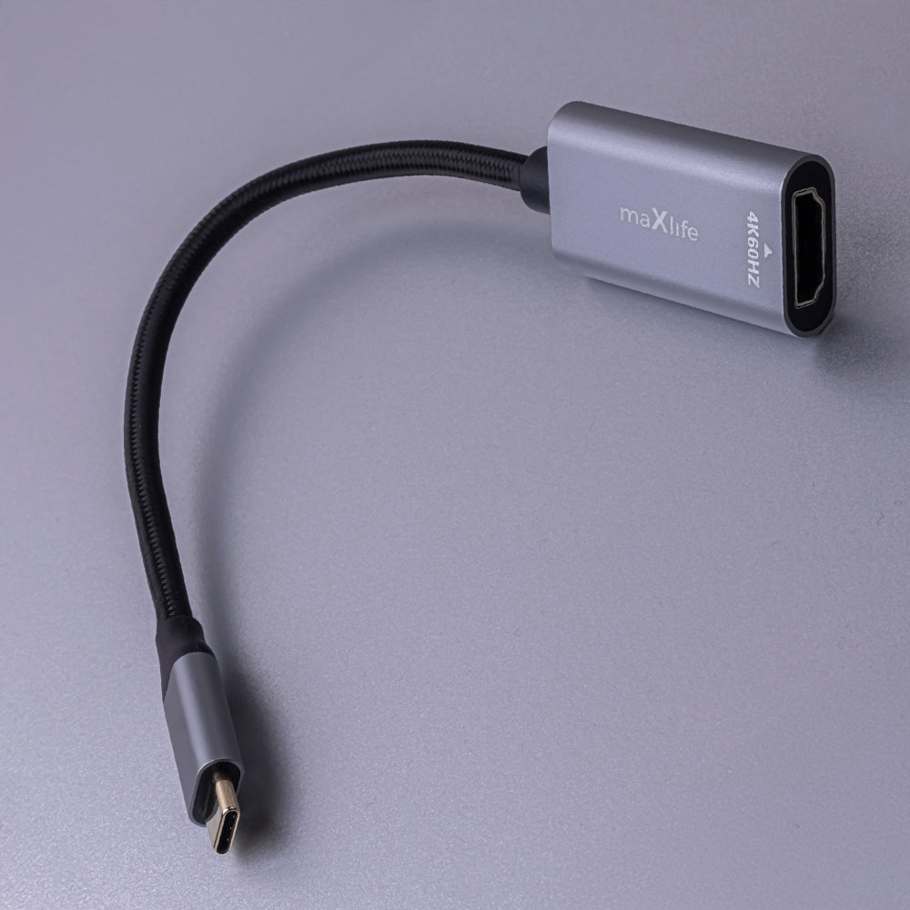 Προσαρμογέας Ήχου και Βίντεο USB-C - HDMI MaXlife MXHC-01, Γκρι