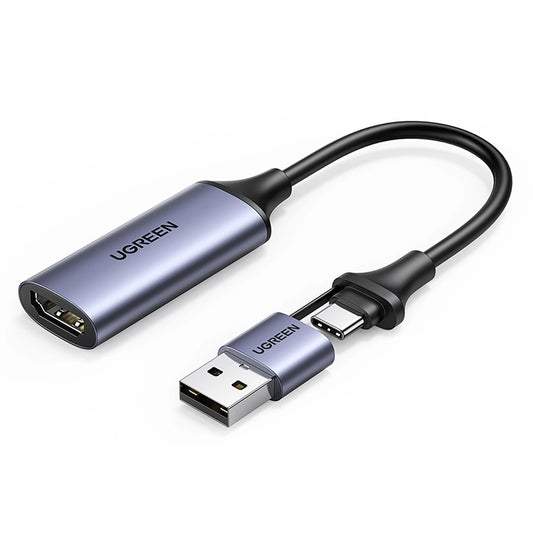 Προσαρμογέας ήχου και βίντεο USB-A / USB-C - HDMI UGREEN CM489, Γκρι 