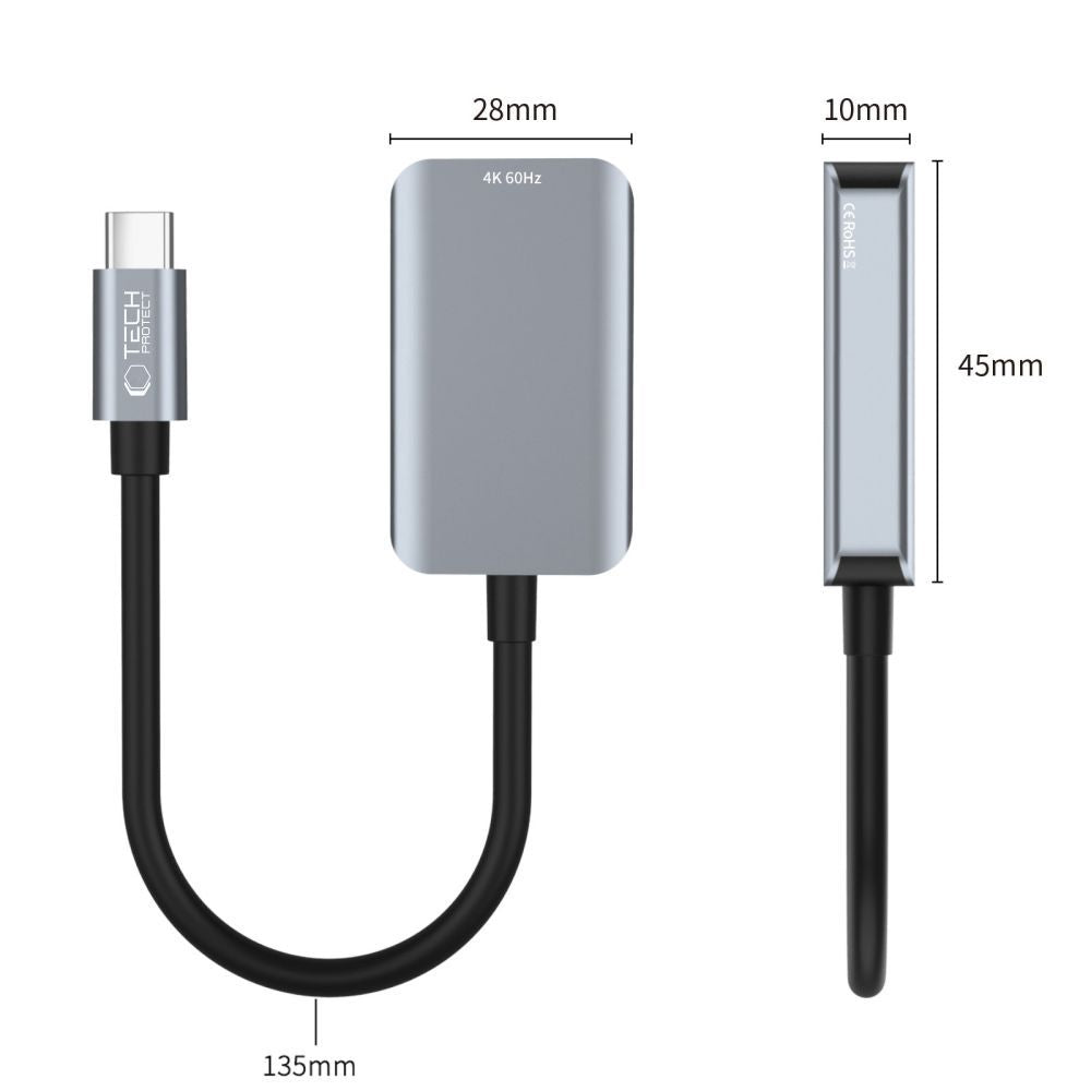 Προσαρμογέας Ήχου και Βίντεο USB-C - HDMI Tech-Protect Ultraboost, Μαύρο