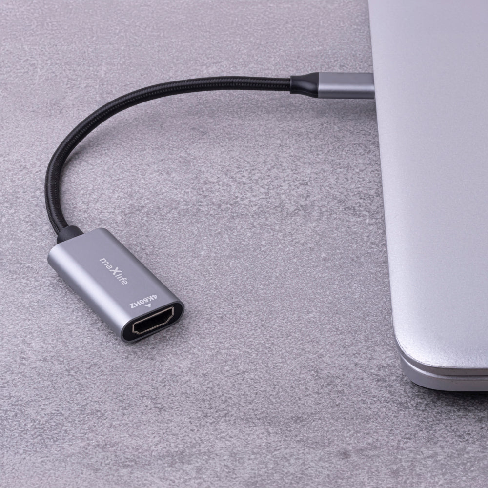 Προσαρμογέας Ήχου και Βίντεο USB-C - HDMI MaXlife MXHC-01, Γκρι