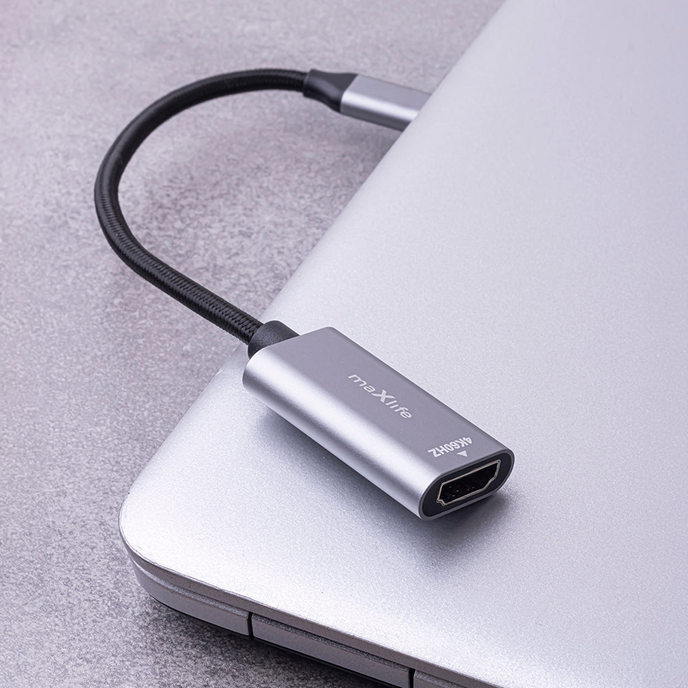 Προσαρμογέας Ήχου και Βίντεο USB-C - HDMI MaXlife MXHC-01, Γκρι