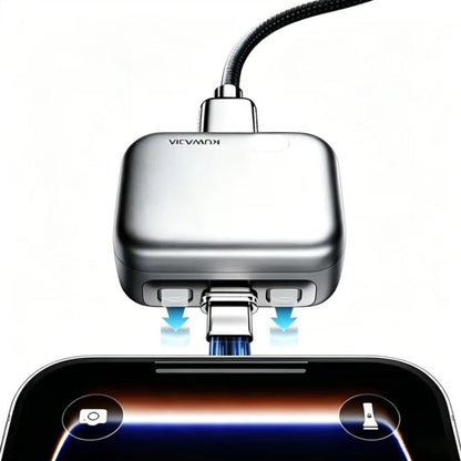 Αυτόματος Αποσυνδετικός Αντάπτορας USB-C KUWAJIA KH-51 για Τροφοδοσία με Αυτόματη Αποσύνδεση και Προστασία Μπαταρίας, Ασημί