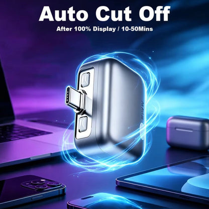 Αυτόματος Αποσυνδετικός Αντάπτορας USB-C KUWAJIA KH-51 για Τροφοδοσία με Αυτόματη Αποσύνδεση και Προστασία Μπαταρίας, Ασημί