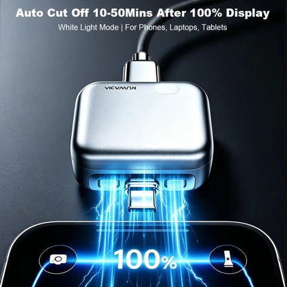 Αυτόματος Αποσυνδετικός Αντάπτορας USB-C KUWAJIA KH-51 για Τροφοδοσία με Αυτόματη Αποσύνδεση και Προστασία Μπαταρίας, Ασημί