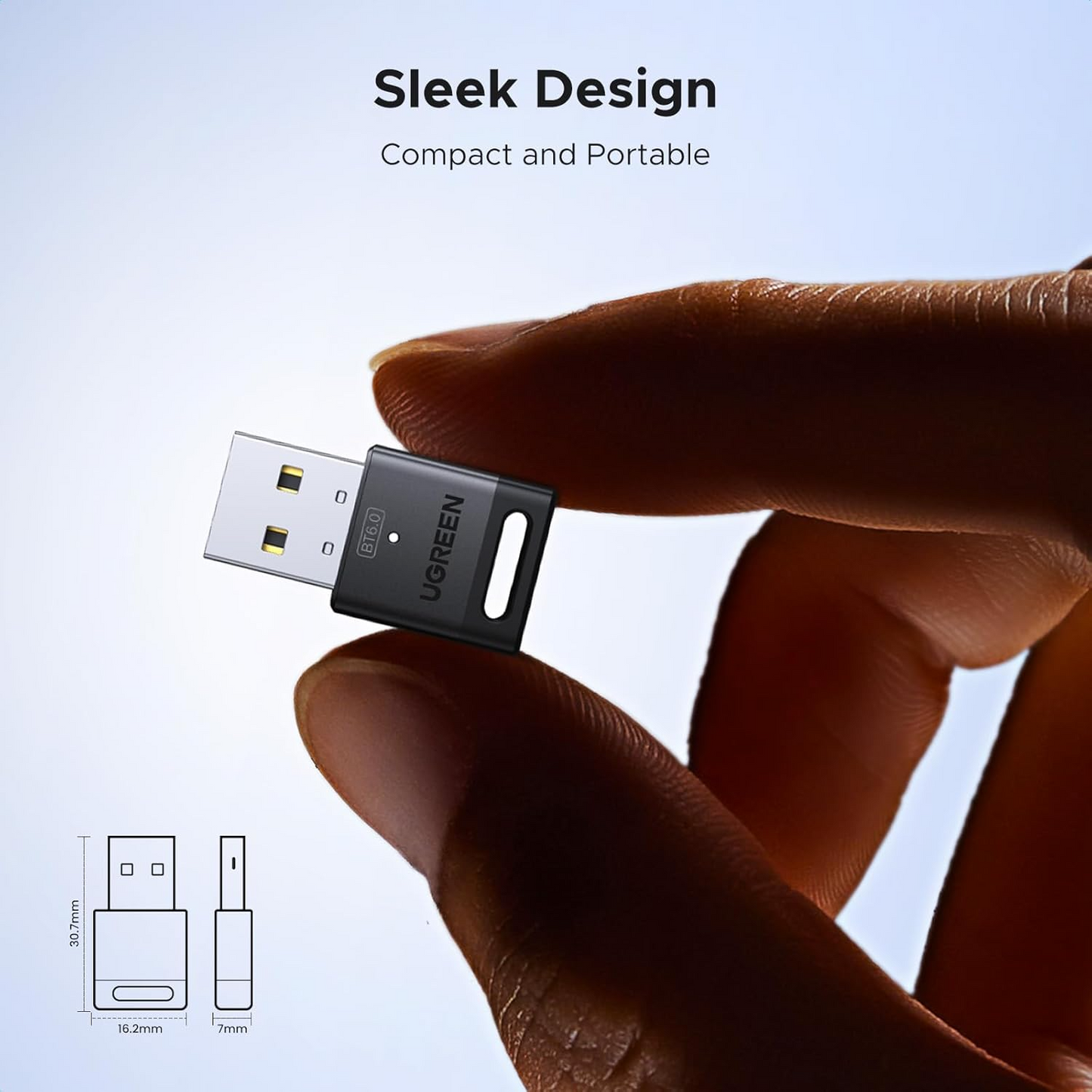 Προσαρμογέας Bluetooth USB UGREEN CM748 (75073), Μαύρο