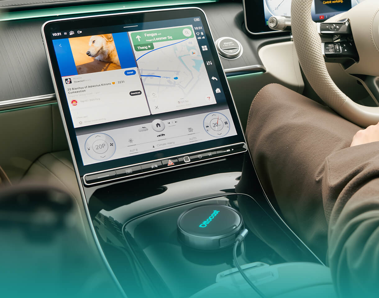 Ασύρματος προσαρμογέας Carplay / Android Auto Ottocast OttoAibox P3 Pro για Apple iPhone / Android Series PCS61-T