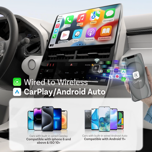 Ασύρματος προσαρμογέας Carplay / Android Auto Ottocast Mini Cube Style C για Apple iPhone / Android Series CP88-T3