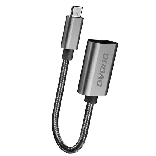 Προσαρμογέας Dudao L15M microUSB σε USB-A OTG, Μαύρο