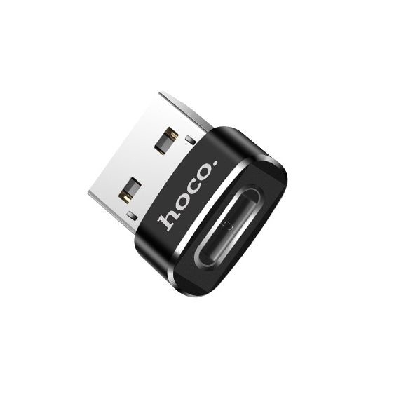 Προσαρμογέας δεδομένων και φόρτισης USB-C - USB-A HOCO UA6, Μαύρο