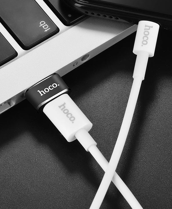 Προσαρμογέας δεδομένων και φόρτισης USB-C - USB-A HOCO UA6, Μαύρο