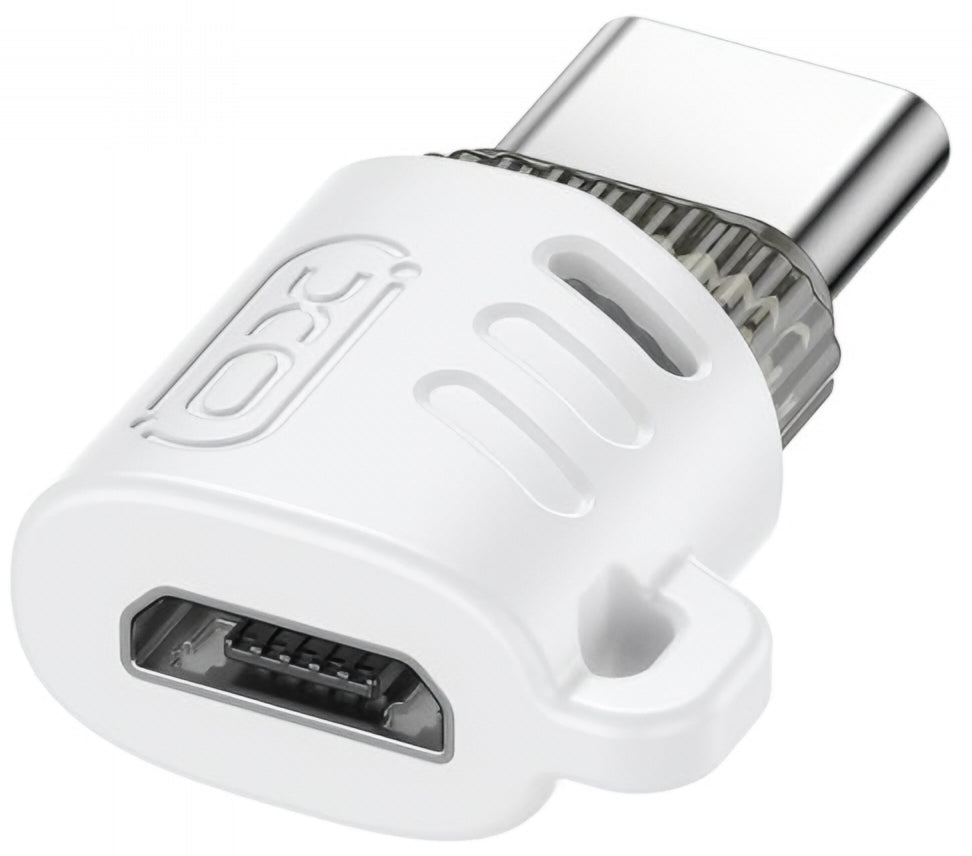 Προσαρμογέας Δεδομένων και Φόρτισης microUSB - USB-C XO Design NB256G, Λευκό
