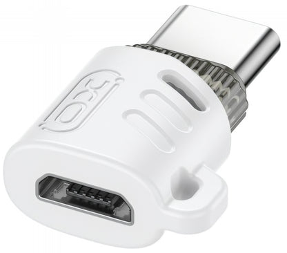 Προσαρμογέας Δεδομένων και Φόρτισης microUSB - USB-C XO Design NB256G, Λευκό