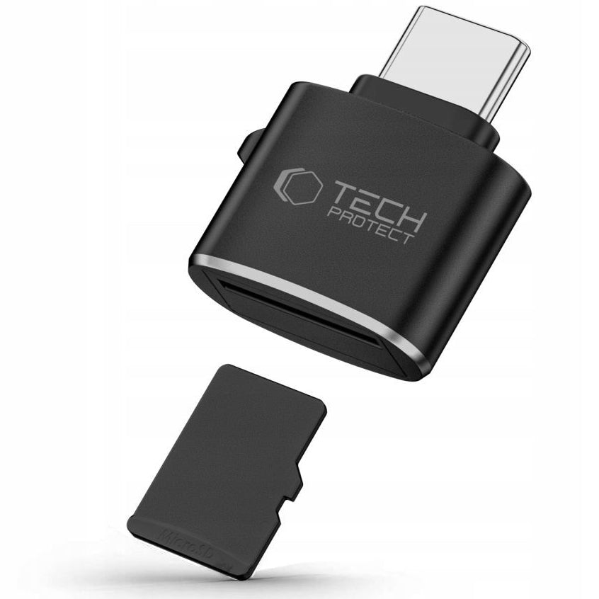 Αναγνώστης Καρτών USB-C Tech-Protect Ultraboost, microSD, Μαύρο