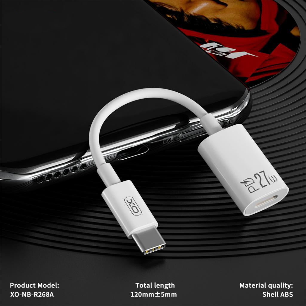 Προσαρμογέας Δεδομένων και Φόρτισης USB-C - Lightning XO Design NB-R268A, Λευκό