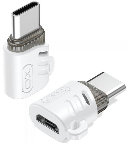 Προσαρμογέας Δεδομένων και Φόρτισης microUSB - USB-C XO Design NB256G, Λευκό