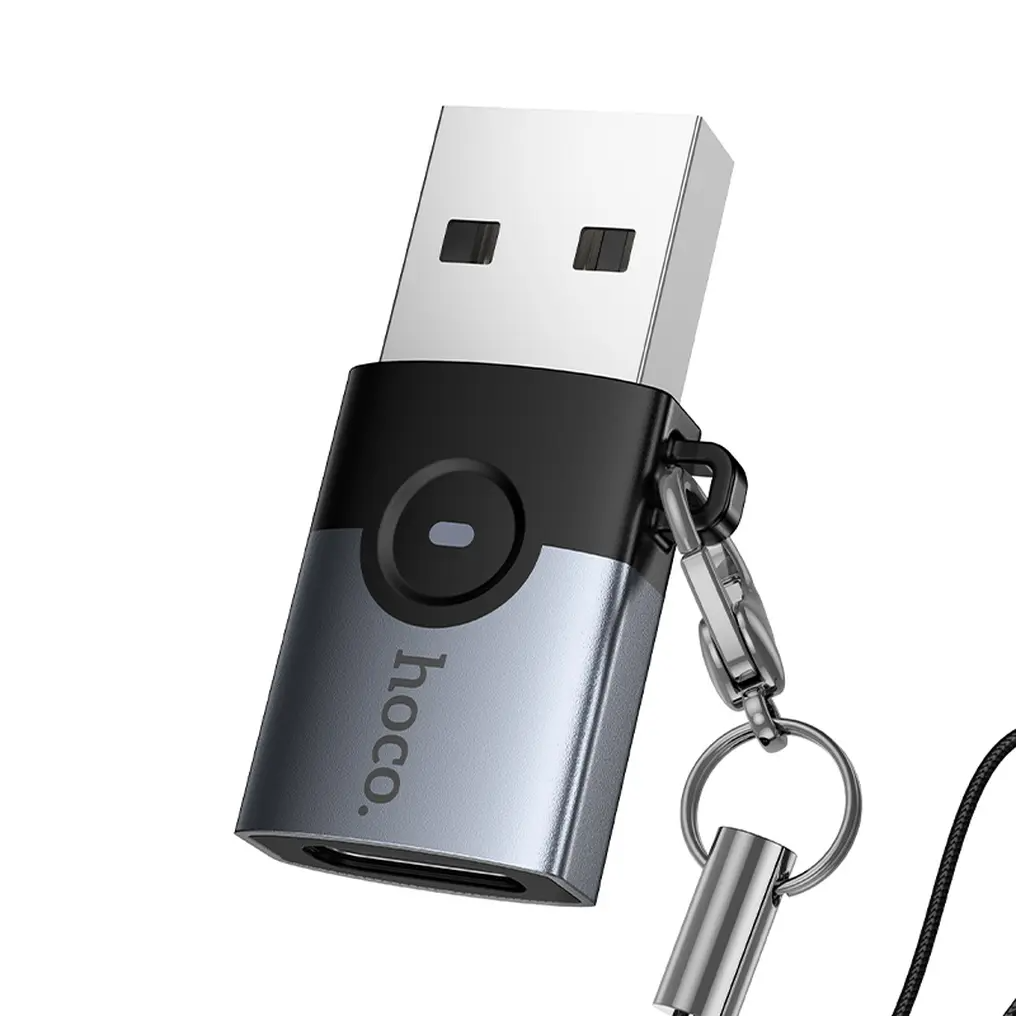 Προσαρμογέας Δεδομένων και Φόρτισης USB-C - USB-A HOCO UA46B, Γκρι