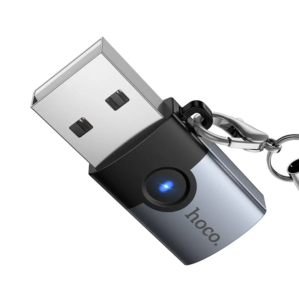 Προσαρμογέας Δεδομένων και Φόρτισης USB-C - USB-A HOCO UA46B, Γκρι