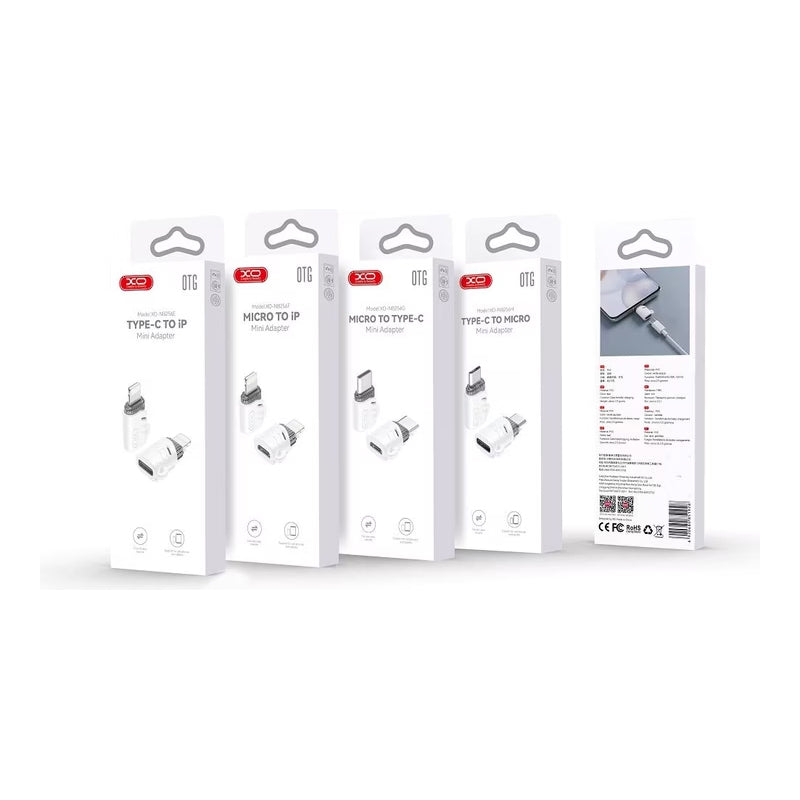 Προσαρμογέας Δεδομένων και Φόρτισης microUSB - USB-C XO Design NB256G, Λευκό