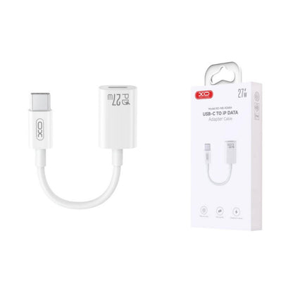 Προσαρμογέας Δεδομένων και Φόρτισης USB-C - Lightning XO Design NB-R268A, Λευκό
