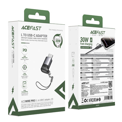 Προσαρμογέας Δεδομένων και Φόρτισης Lightning - USB-C Acefast J19, Γκρι