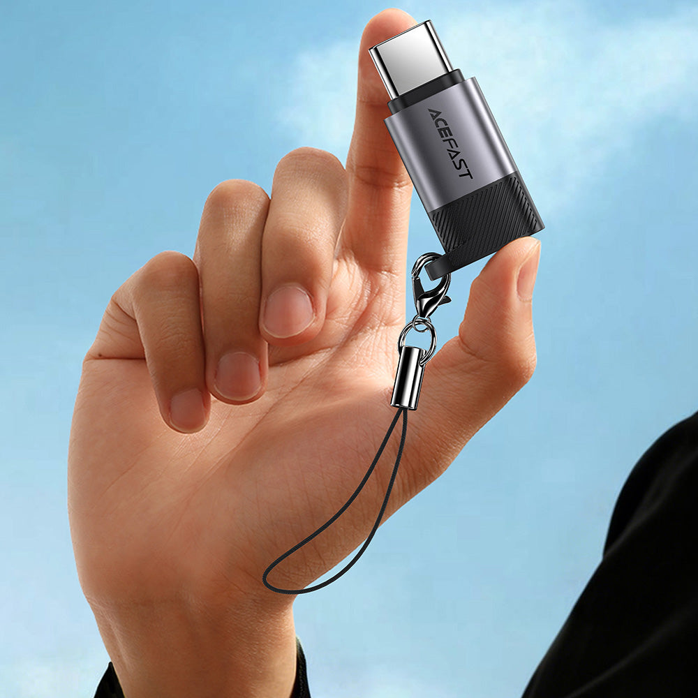 Προσαρμογέας Δεδομένων και Φόρτισης Lightning - USB-C Acefast J19, Γκρι