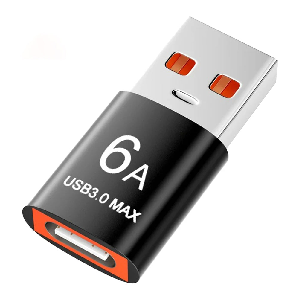 Προσαρμογέας Δεδομένων και Φόρτισης USB-C - USB-A Techsuit A5 HyperPort, Μαύρο Πορτοκαλί