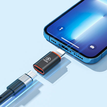 Προσαρμογέας Δεδομένων και Φόρτισης USB-C - Lightning Techsuit A3 HyperPort, Μαύρο Πορτοκαλί