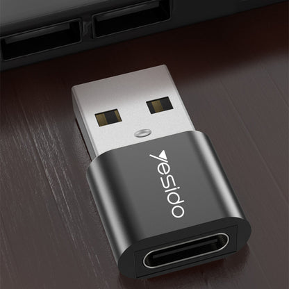 Προσαρμογέας Δεδομένων και Φόρτισης USB-C - USB-A Yesido GS09, Μαύρο
