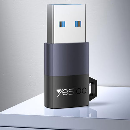 Προσαρμογέας Δεδομένων και Φόρτισης USB-C - USB-A Yesido GS34, Γκρι