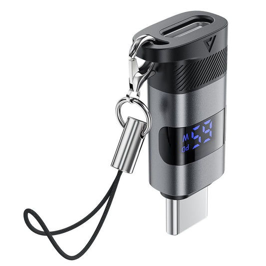 USB-C Data and Charging Adapter - USB-C Acefast J9 Display, Gray