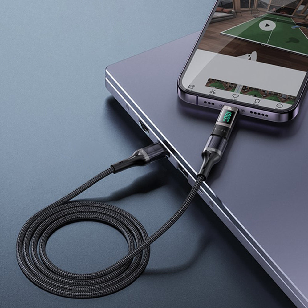 Προσαρμογέας Δεδομένων και Φόρτισης USB-C - USB-C Yesido GS24 Display, Γκρι