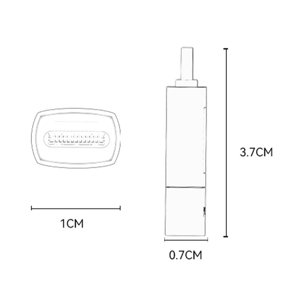 Προσαρμογέας Δεδομένων και Φόρτισης USB-C - USB-C Yesido GS24 Display, Γκρι